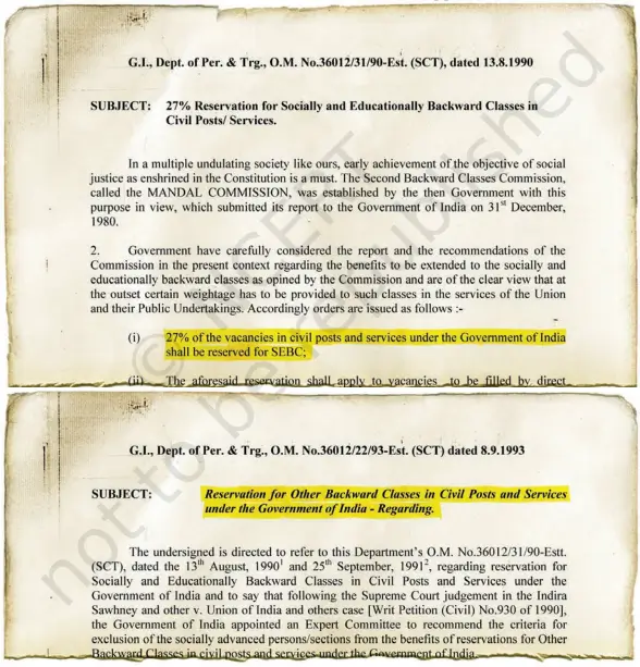 1990 Mandal Commission decision