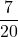 \dfrac{7}{20}