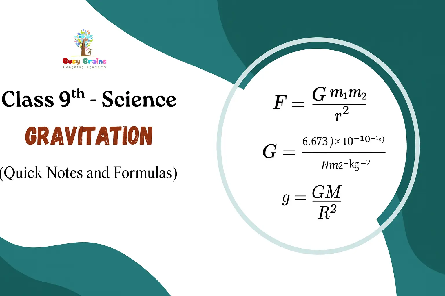Quick Notes and Formulas