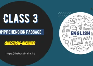 Comprehension for Class 3