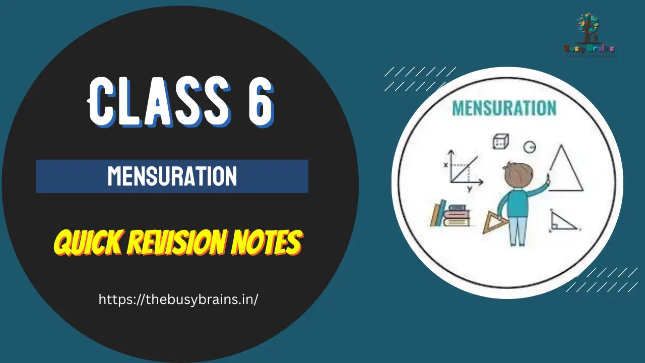 Mensuration Quick Revision Notes