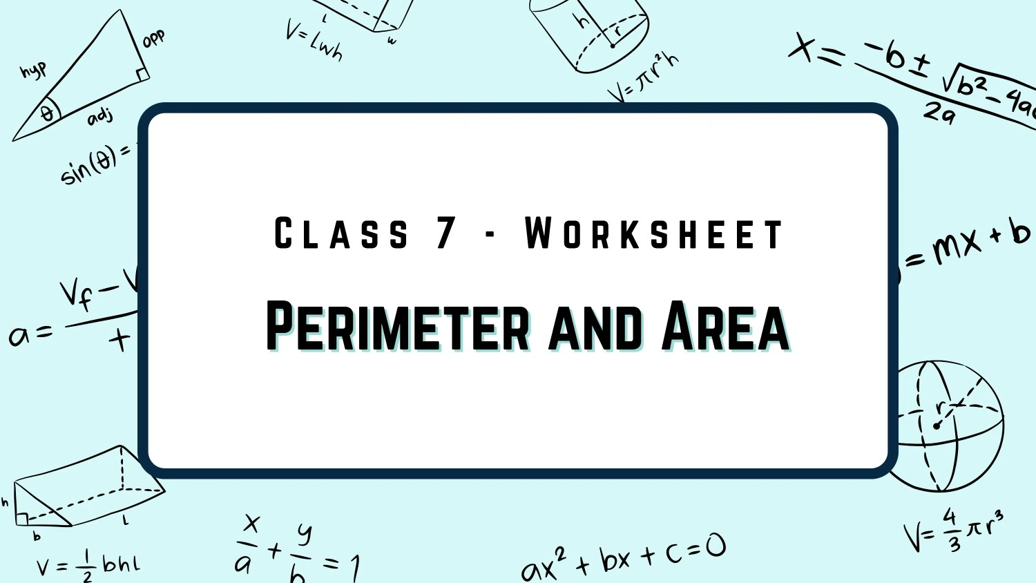Perimeter and Area Worksheet