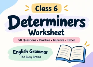 Class 6 Determiners Worksheet