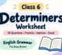 Class 6 Determiners Worksheet 90x80