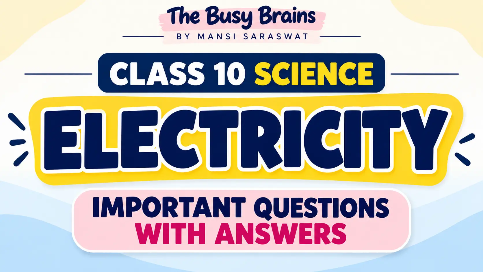 Class 10 Electricity_ Important Questions