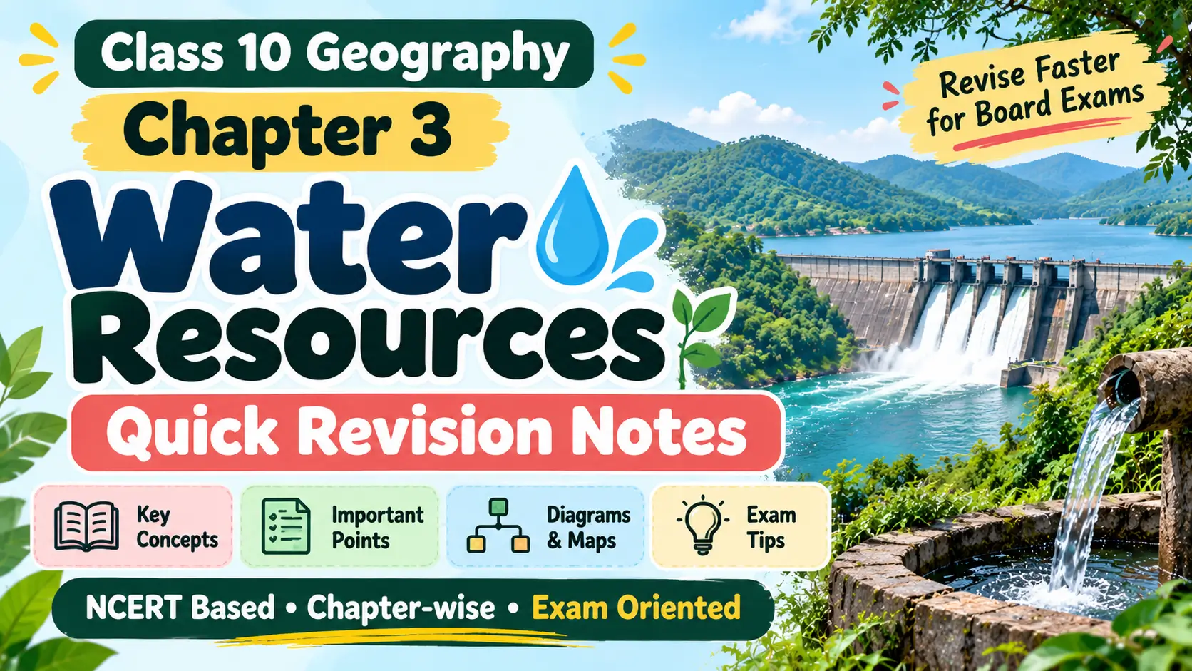 Class 10 Water Resources Revision Notes