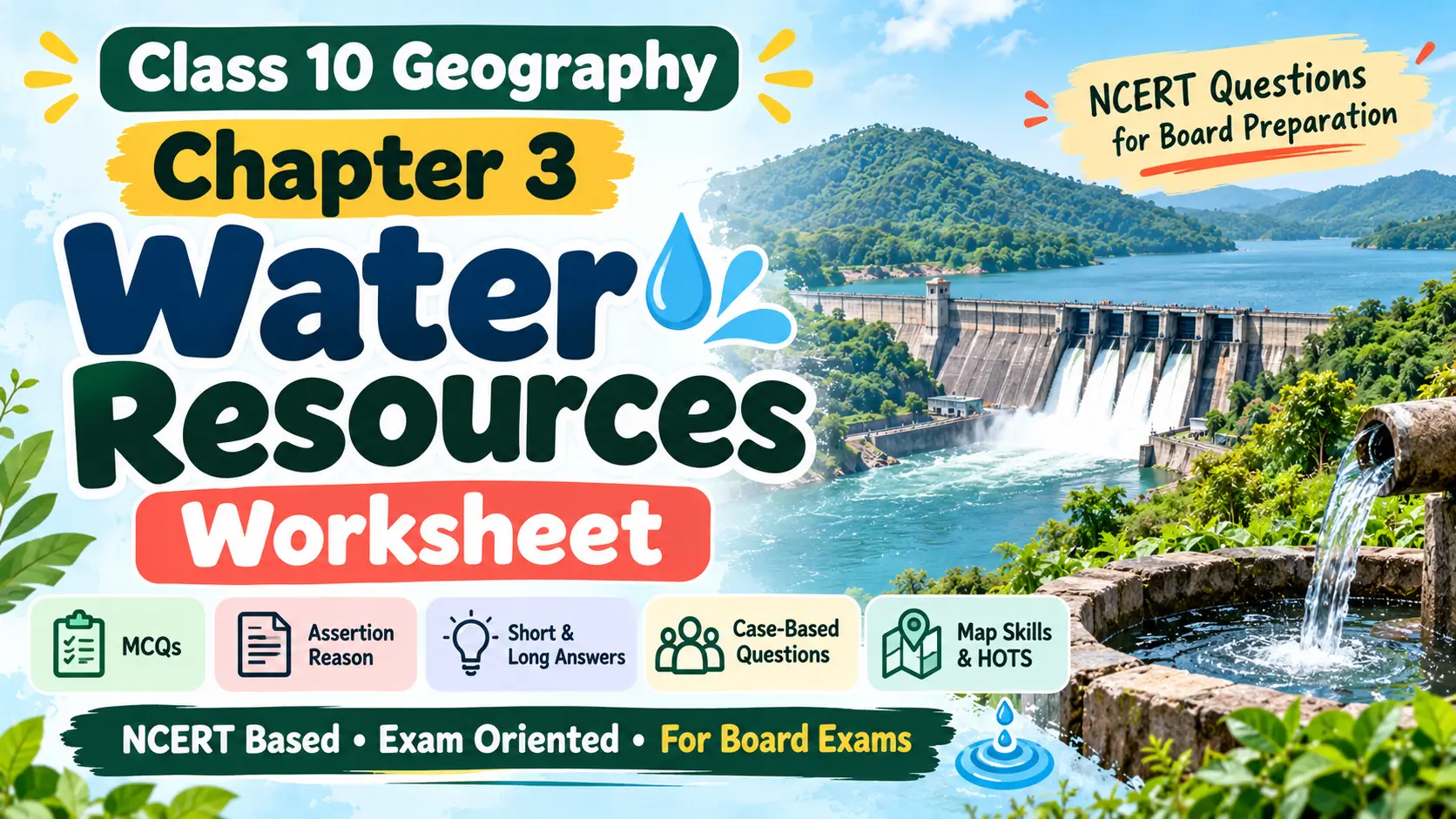 Class 10 Water Resources Worksheet